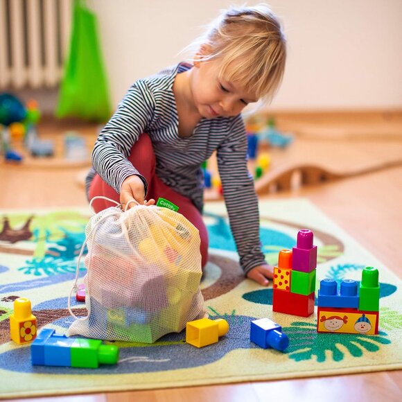 12+1 Reusable Produce Bags Grocery Washable, Organic Cotton Mesh Produce Bags, D - Picture 2 of 8